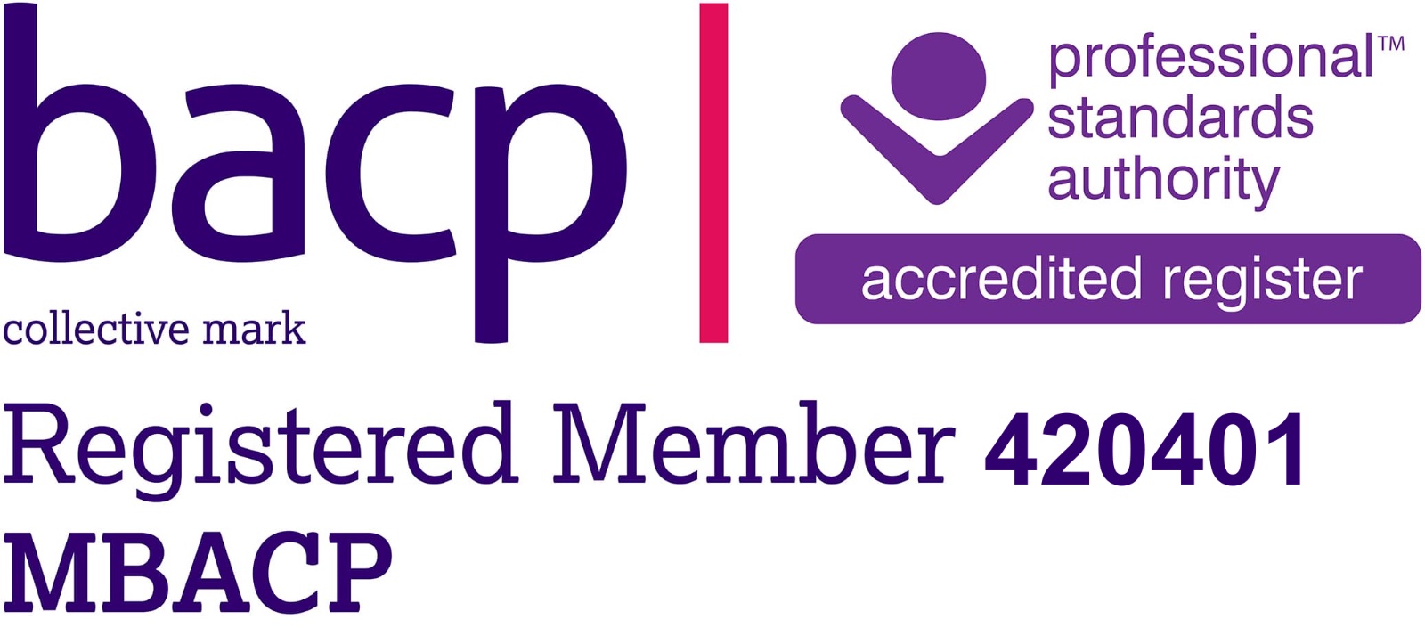 Daniels British Association for Counselling and Psychotherapy (BACP) Membership Badge